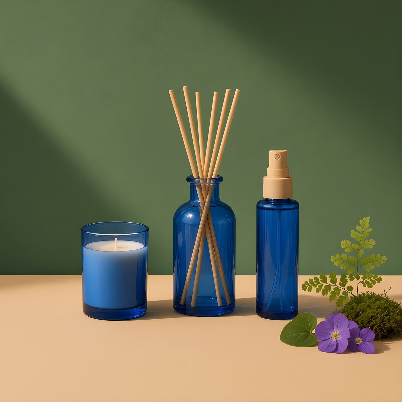 HANGING GARDEN Set, Classic candle, reed diffuser and room spray